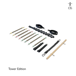 Set of climbing equipment including ropes and harnesses on a white background.