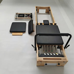 The Timber Reformer accessories kit including the sitting box, jumpboard, and platform extender included with purchase.