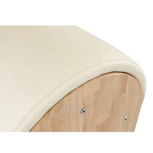 High-density padded arc on the Oak Ladder Barrel, featuring premium upholstery for comfort during back extension exercises