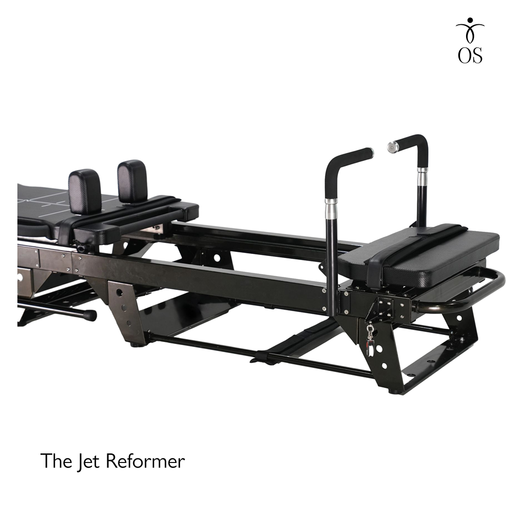 Heavy-duty adjustable handlebars on the front and rear of the Jet Reformer for upper body stability and dips.