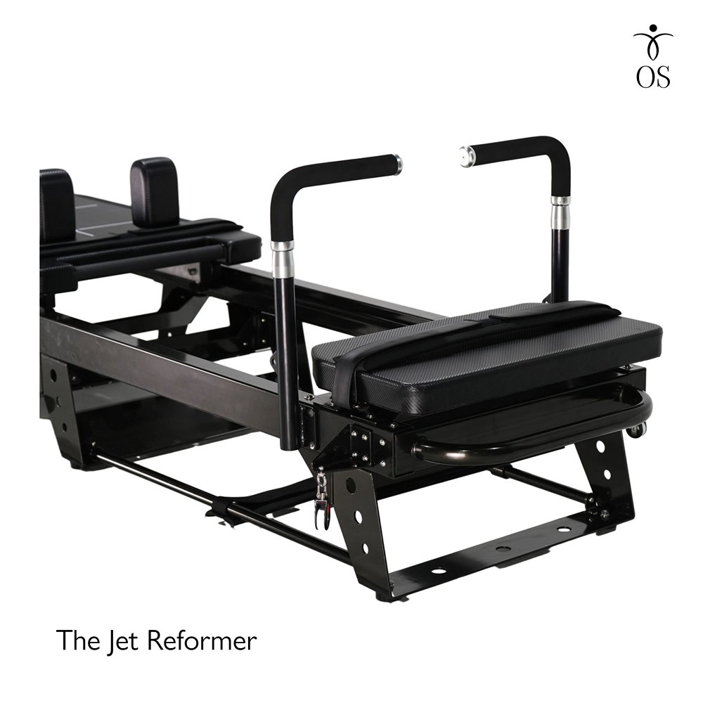 Heavy-duty adjustable handlebars on the front and rear of the Jet Reformer for upper body stability and dips.