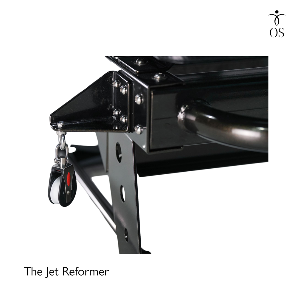 industrial steel monorail track on the Jet Reformer ensuring a silent, friction-free glide under heavy resistance.