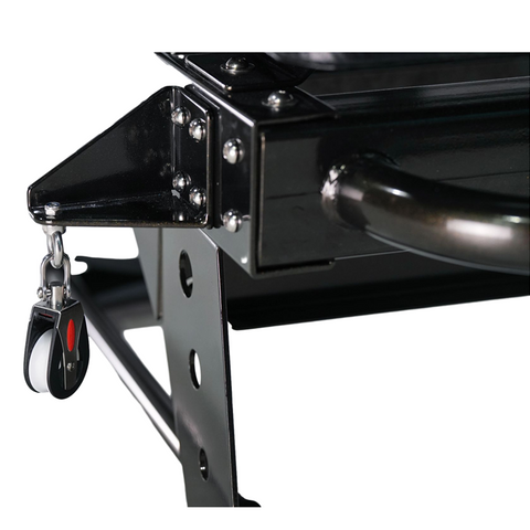 industrial steel monorail track on the Jet Reformer ensuring a silent, friction-free glide under heavy resistance.