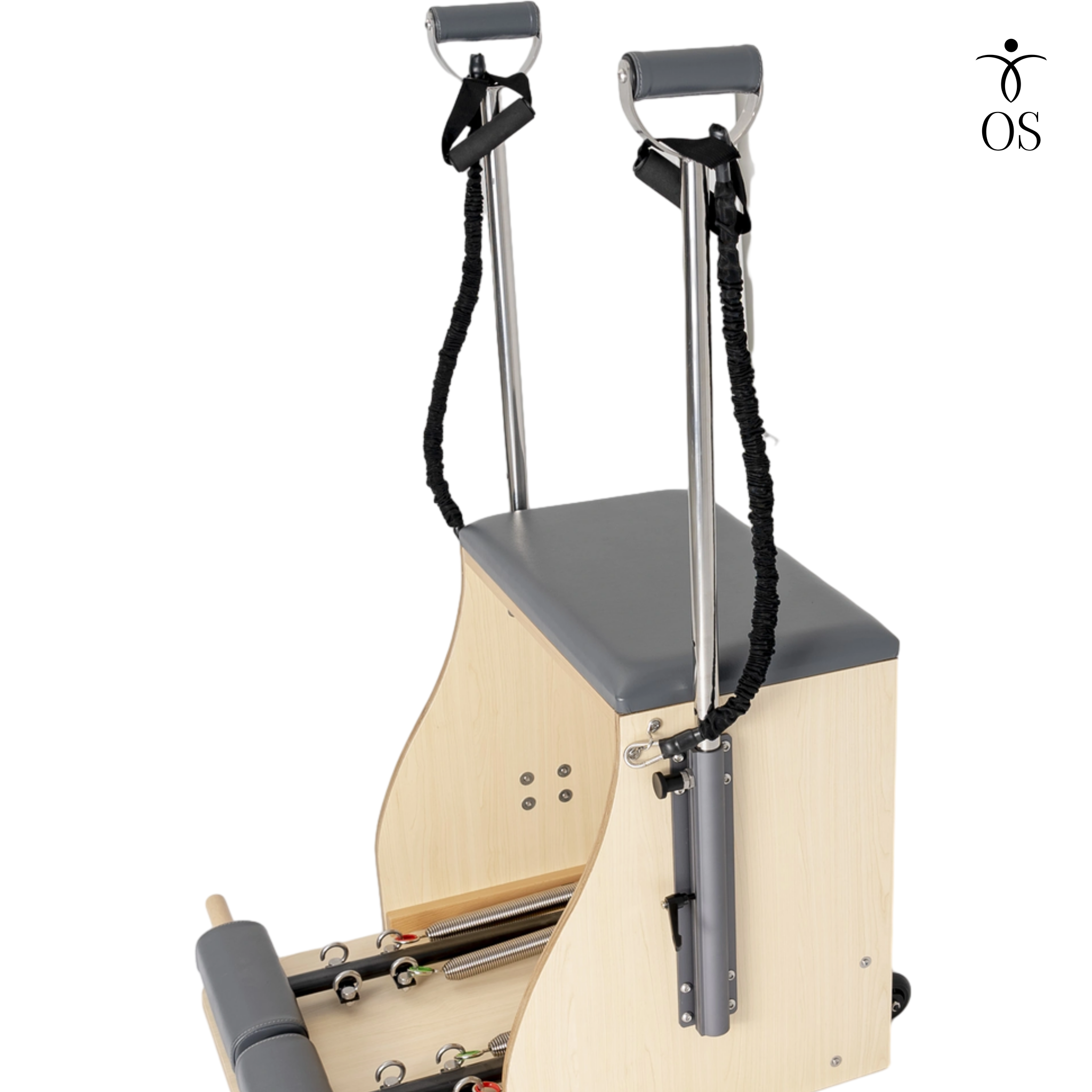 The Timber Chair by Oshun Studios in solid Maple. A light-wood split-pedal Wunda chair with a sleek studio design.