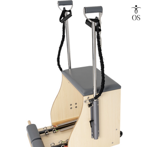 The Timber Chair by Oshun Studios in solid Maple. A light-wood split-pedal Wunda chair with a sleek studio design.