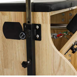 Adjustable and removable side handles on the Oak Timber Chair to assist with balance and suspension exercises.